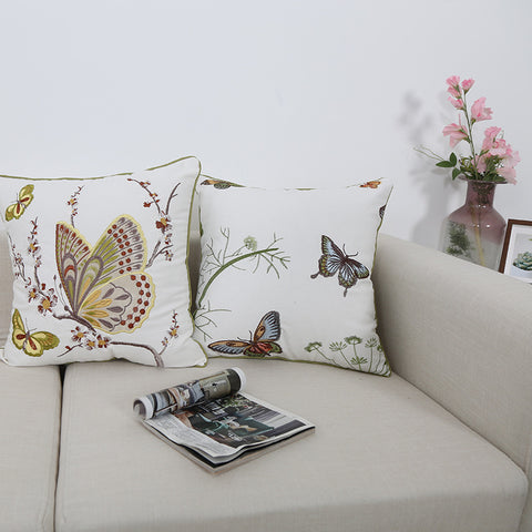 Embroidered Throw Pillow