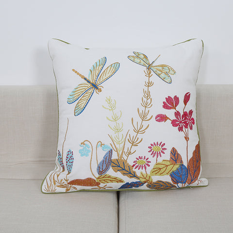 Embroidered Throw Pillow
