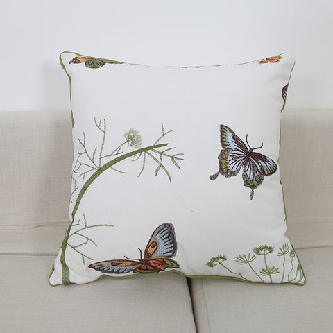 Embroidered Throw Pillow