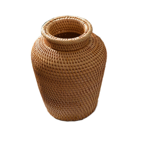 Rattan Woven  Floral Decorative Vases