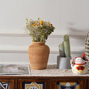 Rattan Woven  Floral Decorative Vases