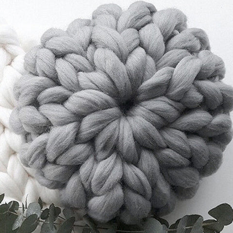 Creative Knitting Woollen Thread Throw Pillow