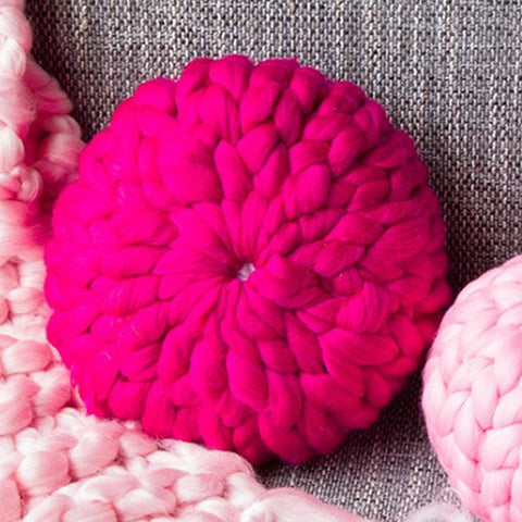 Creative Knitting Woollen Thread Throw Pillow