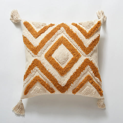 Bohemian  Hand-tufted Throw Pillow